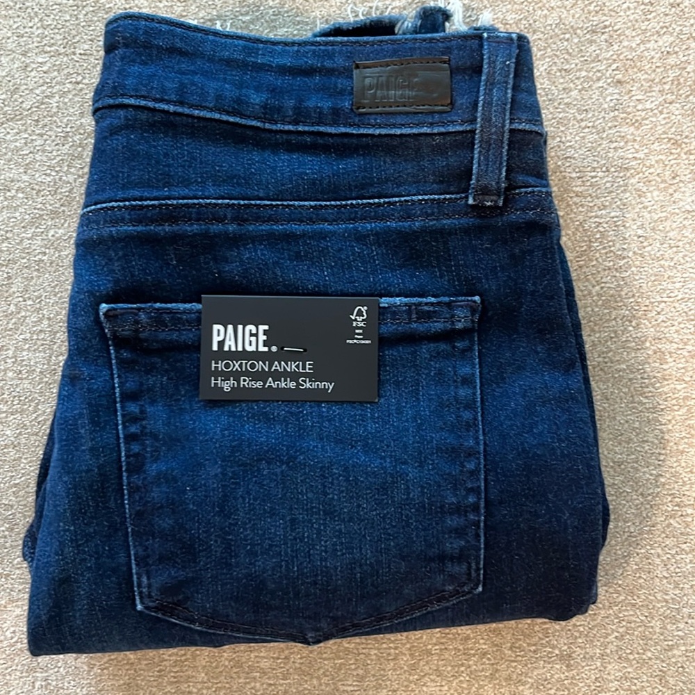 Paige Hoxton ankle high-rise, skinny jeans. Size 28